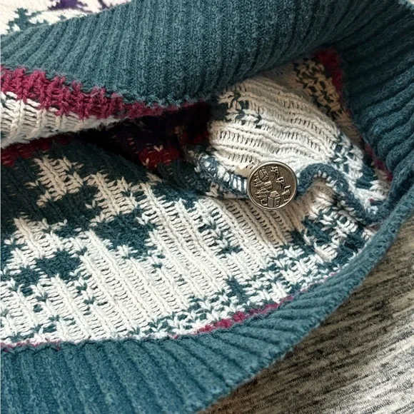 Vintage Northern Reflections Winter Scene Cardigan Ladies M/L - Picture 6 of 8